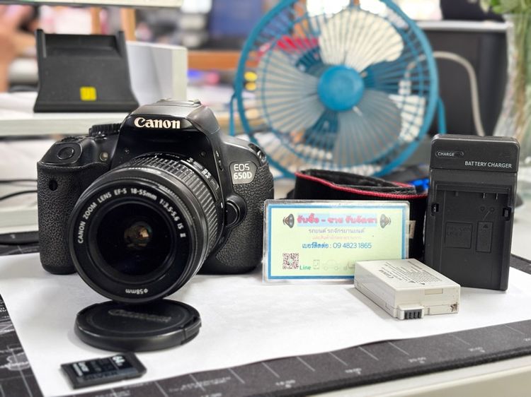 กล้อง DSLR ไม่กันน้ำ Canon 650D พร้อมเลนส์ 18-55mm สภาพสวย พร้อมใช้งาน