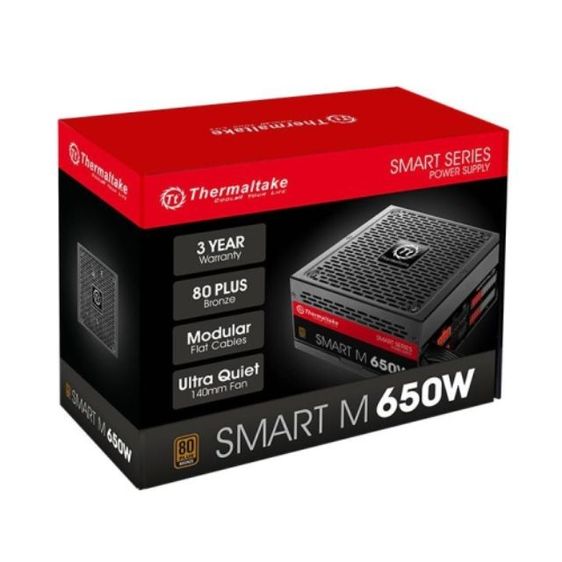 POWER SUPPLY (อุปกรณ์จ่ายไฟ) THERMALTAKE 650W SMART (ชิ้นสุดท้ายล้างสต๊อก)