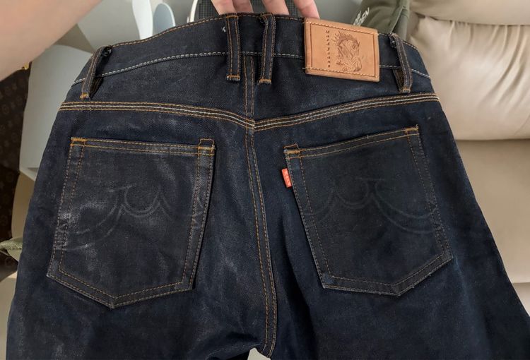 ฟ้า กางเกง XL แขนยาว ยีนส์ ม้าป่า 18 oz