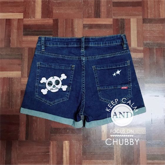 กางเกงยีนส์ยืด ขาสั้นลายลิงเบพเบบี้ไมโล Bape X Baby Milo A Bathing Ape Tees By Jim Design ขอสาว XS-S รูปที่ 2
