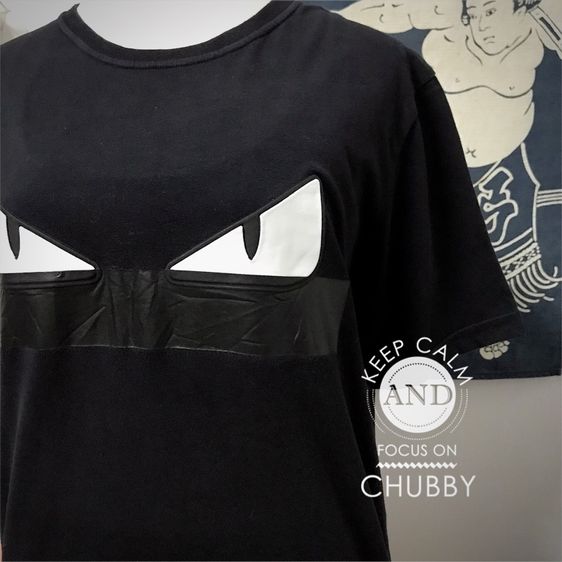 เสื้อยืดสีดำเฟนดิ Fendi Tape Bad Bugs T-Shirt รูปที่ 7