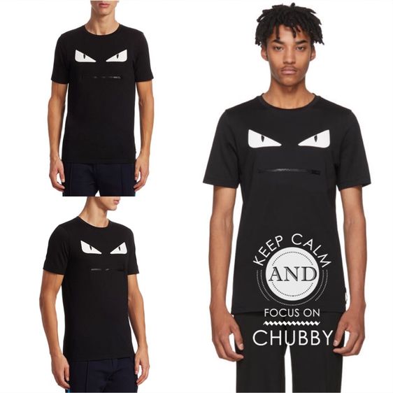 เสื้อยืดสีดำเฟนดิ Fendi Tape Bad Bugs T-Shirt รูปที่ 10