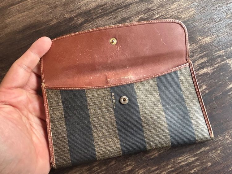 Fendi Pequin stripe Wallet รูปที่ 5