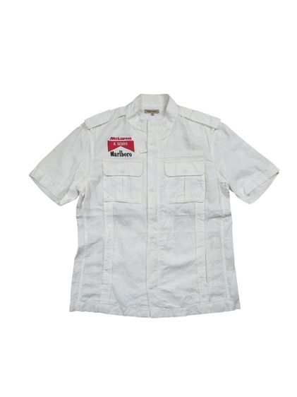 เสื้อช่าง Marlboro McLaren A.SENNA แท้ 💯 size L ขนาดอก 22 ยาว 27.5 สภาพใหม่มาก ดีเทลสวย เนื้อผ้าดีมากครับ