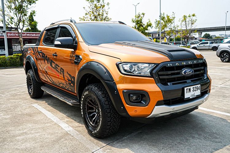 Ford Ranger 2019 2.0 Hi-Rider Wildtrak Pickup ดีเซล ไม่ติดแก๊ส เกียร์อัตโนมัติ ส้ม รูปที่ 3