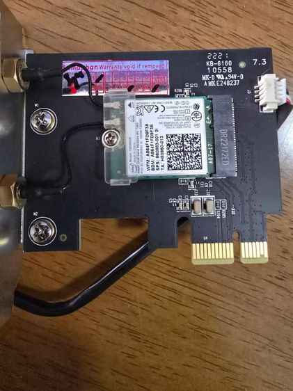 อุปกรณ์เครือข่าย PCI-E WIFI5 และ Bluetooth 