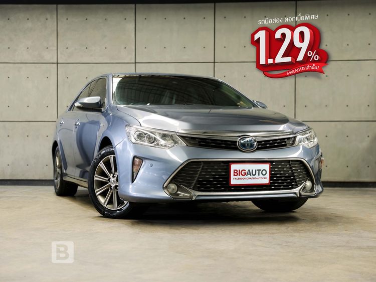 Toyota Camry 2016 2.5 Hybrid Premium Sedan ไฮบริด ไม่ติดแก๊ส เกียร์อัตโนมัติ เทา