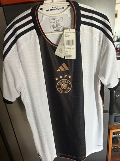 ผู้ชาย ขาว ชุดฟุตบอล เสื้อบอล Adidas Germany 2022 เกรดนักเตะ ของแท้