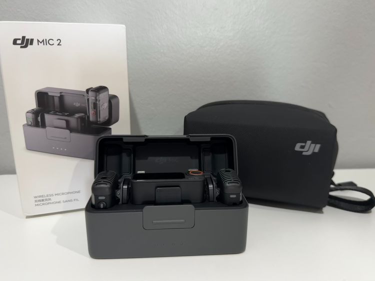 หูฟัง ลำโพง ไมโครโฟน ขาย DJI Mic 2 Full Kit (2TX + 1RX + Charging Case) สภาพใหม่มาก