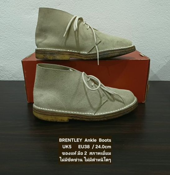BRENTLEY Boots, Unisex 5UK 38EU(24.0cm) Original ของแท้ มือ 2 สภาพเยี่ยม, รองเท้า BRENTLEY หนังแท้ พื้นเต็ม Soft และเชือกแท้ ไม่มีตำหนิใดๆ รูปที่ 14