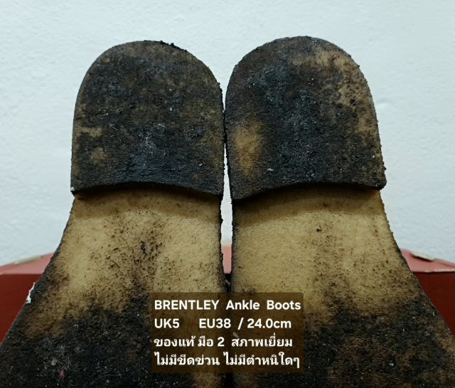 BRENTLEY Boots, Unisex 5UK 38EU(24.0cm) Original ของแท้ มือ 2 สภาพเยี่ยม, รองเท้า BRENTLEY หนังแท้ พื้นเต็ม Soft และเชือกแท้ ไม่มีตำหนิใดๆ รูปที่ 11