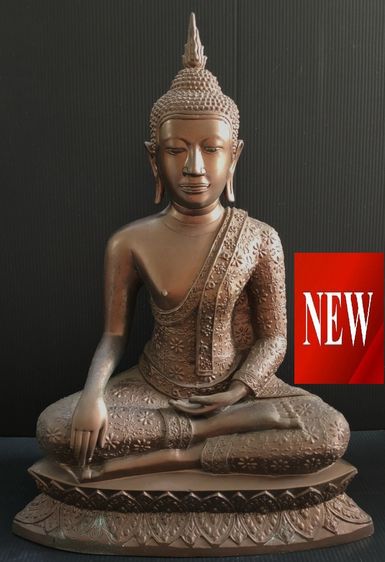 พระปางมารวิชัย แบบอู่ทอง จีวรลายดอก 9 นิ้ว