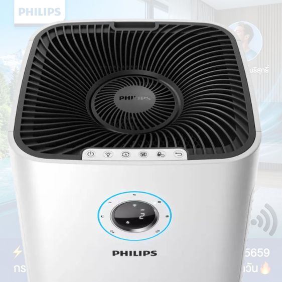 ลดด่วน เครื่องฟอกอากาศ แรงเสถียร Philips AC5659 l 208ตรม. PM2.5+VOCs+AQI l ไส้กรองใหม่