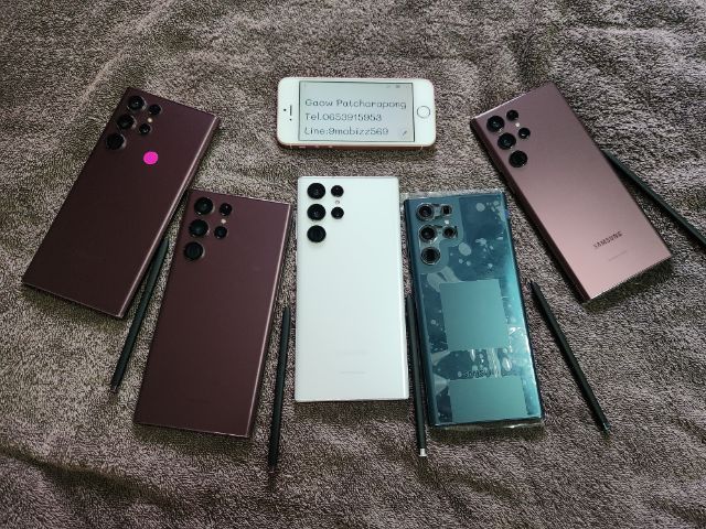 Galaxy S22 Ultra 256 GB Samsung S22 ultra 5G แรม12 256g เคลมจอ แบตใหม่ศูนย์ใช้ต่อยาวๆ สภาพดี รอยบ้างนิดๆ
