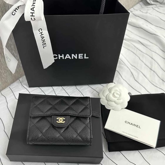 ไม่ระบุ ดำ หนังแท้ อื่นๆ NEW CHANEL Classic Caviar Wallet