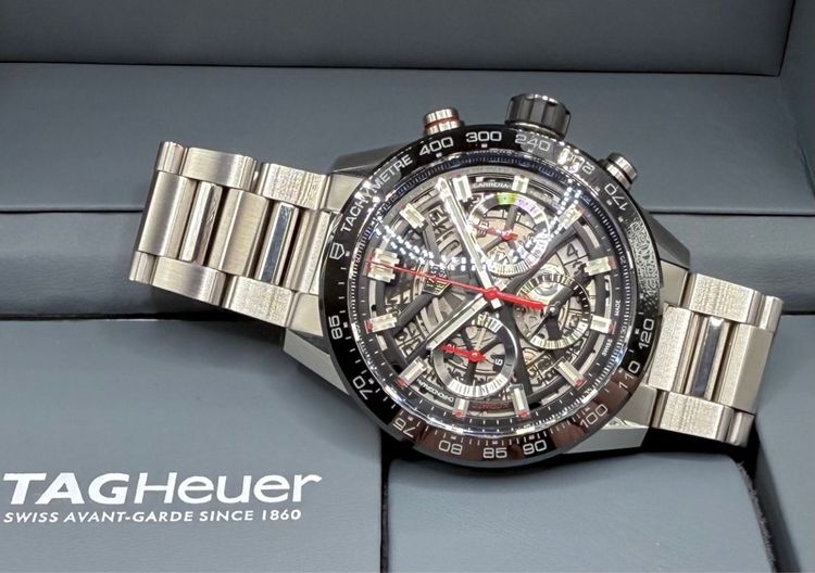 ดำ Tag Heuer Skeleton Heuer 02 Full Set 
