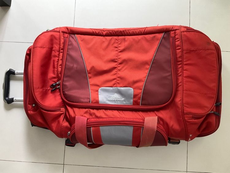 กระเป๋าลาก High Sierra 34" Dropped Bottom Rolling Duffle Red HTF EUC EN304