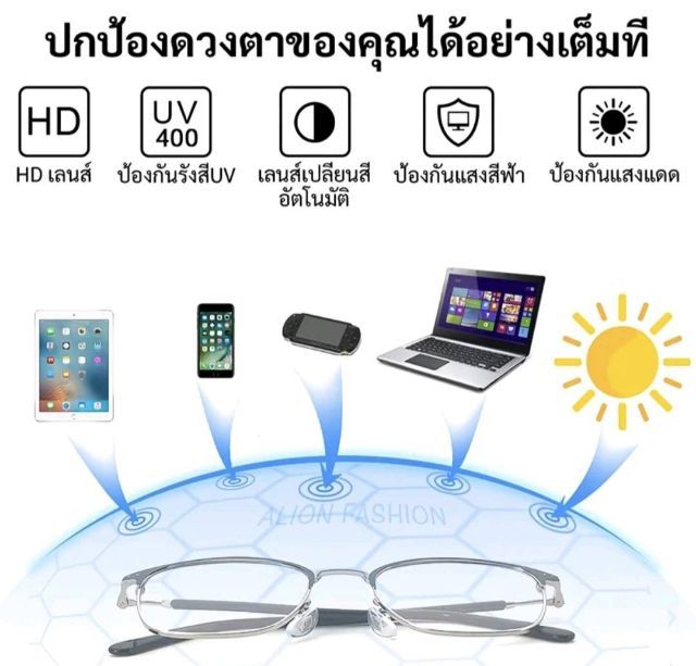 แว่นกรองแสงอัตโนมัติ ออโต้ ทุกแสง ทั้งแสงหน้าเจอทุกชนิด และแสงแดด รูปที่ 5
