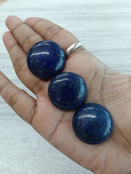 หินลาพีชแท้ทรงกลม   เม็ดละ รูปที่ 3