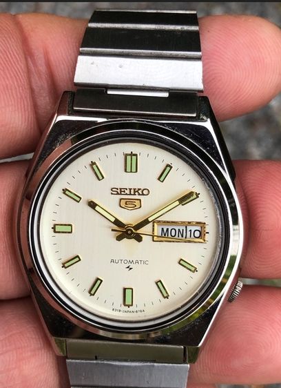 Seiko 5 หน้าแชมเปญ หลักทอง 