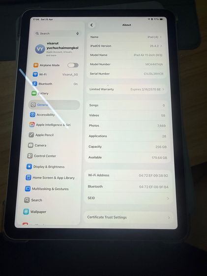 iPad Air 11 น้ิว M3 256gb รูปที่ 10