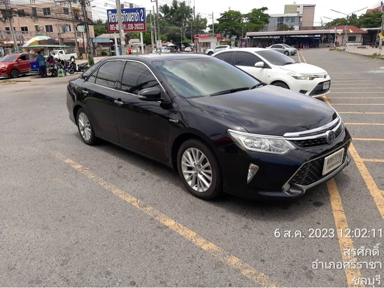 Toyota Camry 2015 2.5 Hybrid Premium Sedan เบนซิน ไม่ติดแก๊ส เกียร์อัตโนมัติ ดำ