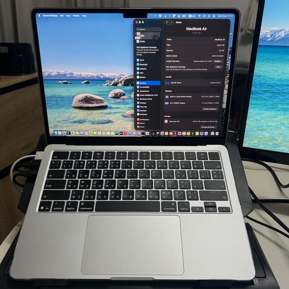 Apple แมค โอเอส อื่นๆ อื่นๆ ใช่ Macbook Air 13" M5 Ram 32GB, SSD 1TB สีเงิน