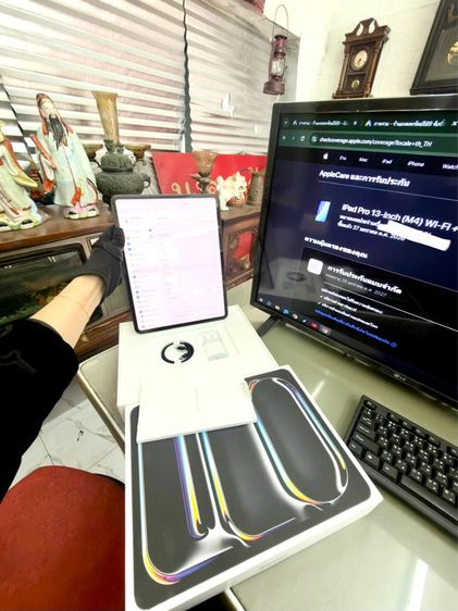 Ipad pro M4 cellular 256gb สีดำ11 รอบแบท100เปอร์โมเดลM ไทยTH ประกันถึง 27  รูปที่ 7