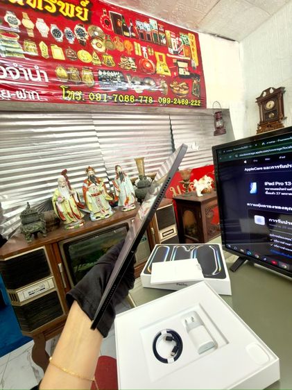 Ipad pro M4 cellular 256gb สีดำ11 รอบแบท100เปอร์โมเดลM ไทยTH ประกันถึง 27  รูปที่ 9