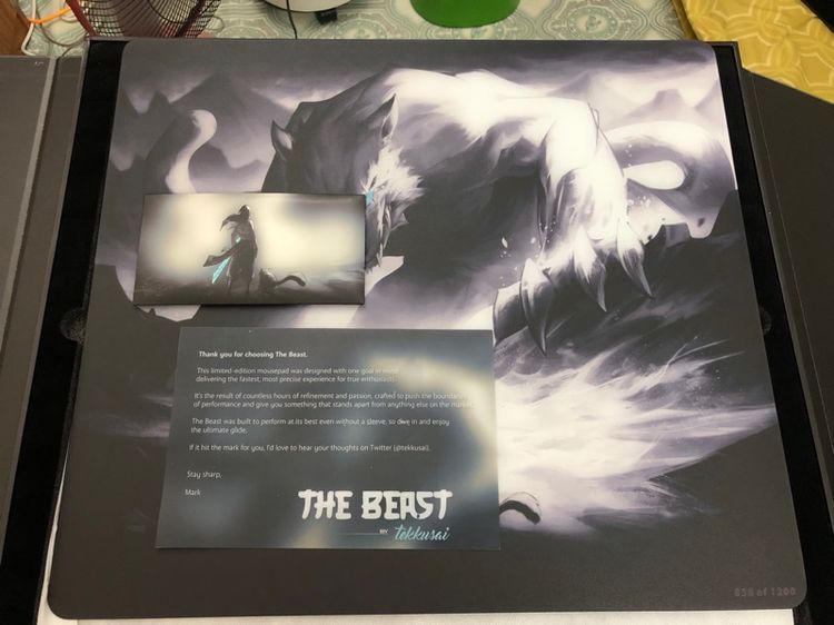 แผ่นกระจกรองเมาส์ beast by tekkusai รูปที่ 2