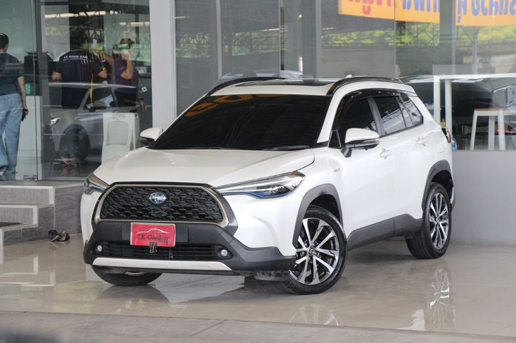 รถ Toyota Corolla Cross 1.8 Hybrid Premium Safety สี ขาว