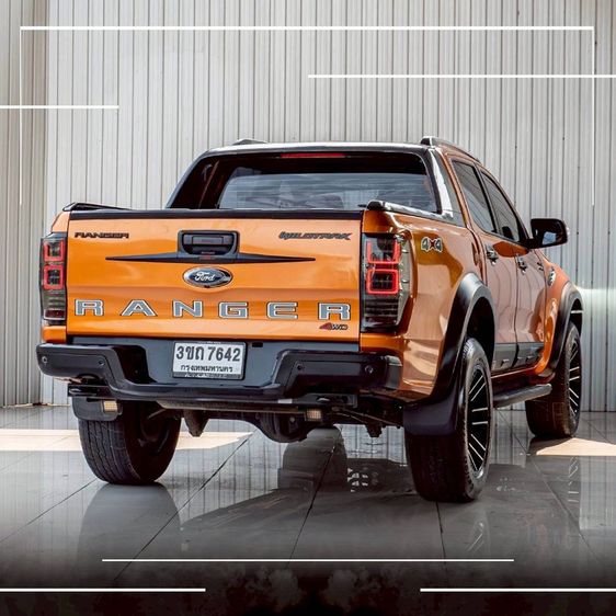 Ford Ranger 2018 3.2 Wildtrak 4WD Pickup ดีเซล ไม่ติดแก๊ส เกียร์อัตโนมัติ ส้ม