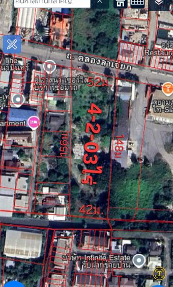 ขายที่ดิน4-2-03ไร่ ติดถนนคลองลำเจียก ใกล้ถนนเกษตรนวมินทร์ ถนนเลียบด่วนเอกมัยรามอินทรา 