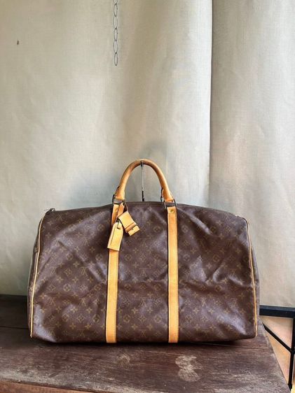 อื่นๆ หนังแท้ ไม่ระบุ น้ำตาล กระเป๋าวินเทจ Louis Vuitton Made in France มือสองของแท้