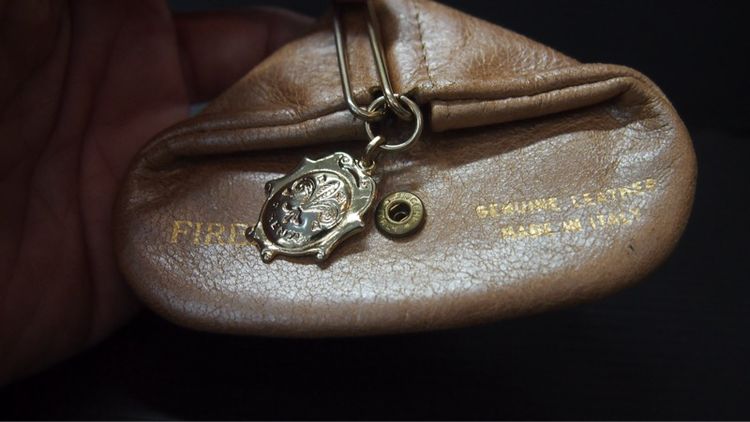Firenze Italian Leather กระเป๋าใส่เศษเหรียญ วินเทจ หนังเเท้ made in italy 290บาท รูปที่ 5