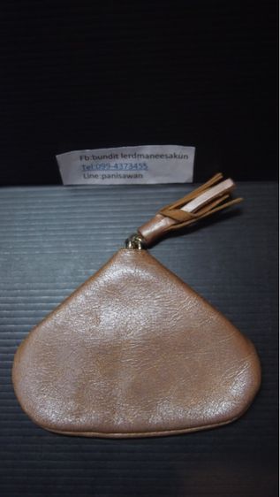 Firenze Italian Leather กระเป๋าใส่เศษเหรียญ วินเทจ หนังเเท้ made in italy 290บาท รูปที่ 2