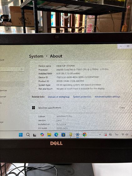 คอมพิวเตอร์ All in one Dell Core i5  เจน7  แรม 8GB SSD 240 GB จอ 19.5 นี้ว รูปที่ 6