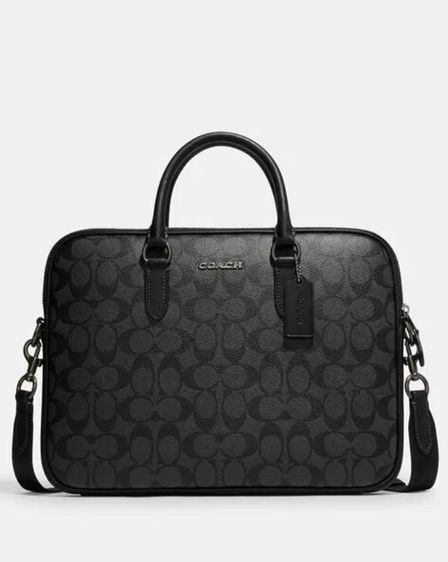 ขายกระเป๋าใส่เอกสาร แทปเล็ต โน้ตบุํค 13" Coach รุ่น COACH CJ630 Liam Compact Brief In Signature Canvas ขายถูกๆแฟนไม่ชอบเรยขาย