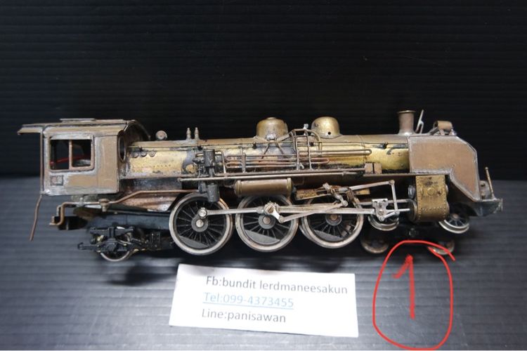 ชุดโมเดลรถไฟโบราณงานทองเหลือง จำนวน 6 ชิ้น งานเก่าสะสมจากโกดังญี่ปุ่น รูปที่ 3