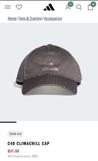 หมวกและหมวกแก๊ป หมวกแก๊ป ADIDAS C40 CLIMACHILL แท้
