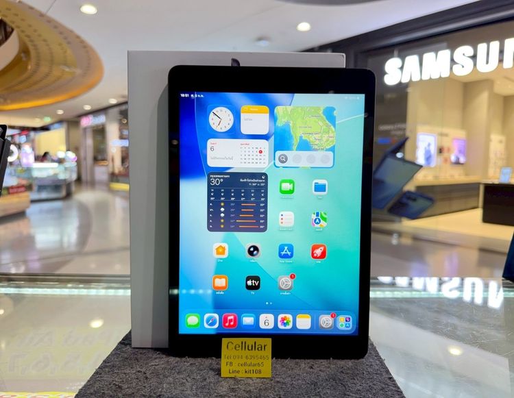 iPad Gen9 256GB ใส่ซิม สภาพสวยมาก เครื่องไทย Batt92 ครบกล่อง รูปที่ 2