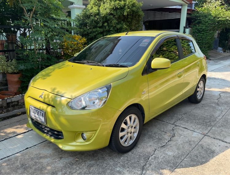 Mitsubishi Mirage 2012 1.2 GLS Limited Sedan เบนซิน ไม่ติดแก๊ส เกียร์อัตโนมัติ เหลือง รูปที่ 3