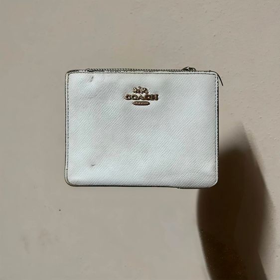 หญิง หนัง PU  Coach Small Wristlet สีขาว