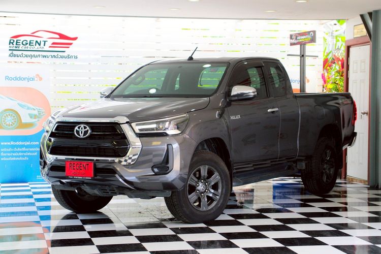 Toyota Hilux Revo 2021 Smart Cab 2.4 Entry Prerunner Pickup ดีเซล ไม่ติดแก๊ส เกียร์อัตโนมัติ เทา รูปที่ 3