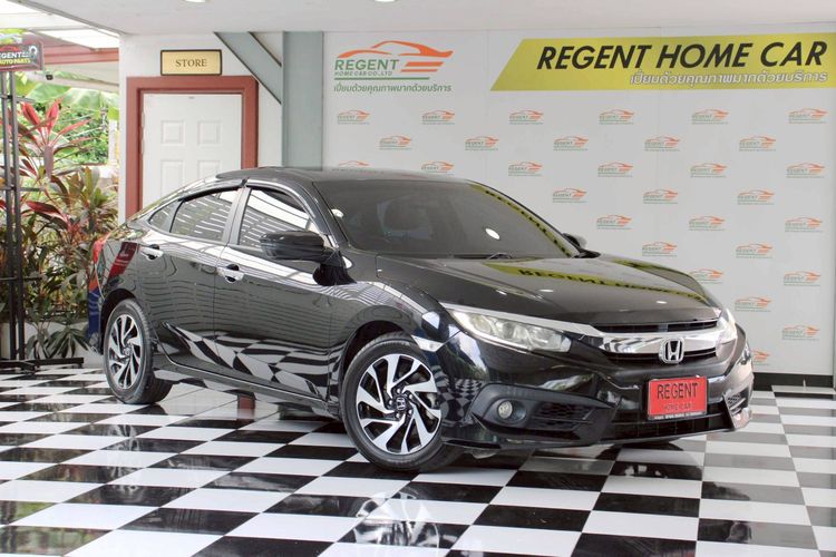 Honda Civic 2017 1.8 EL i-VTEC Sedan เบนซิน ไม่ติดแก๊ส เกียร์อัตโนมัติ ดำ