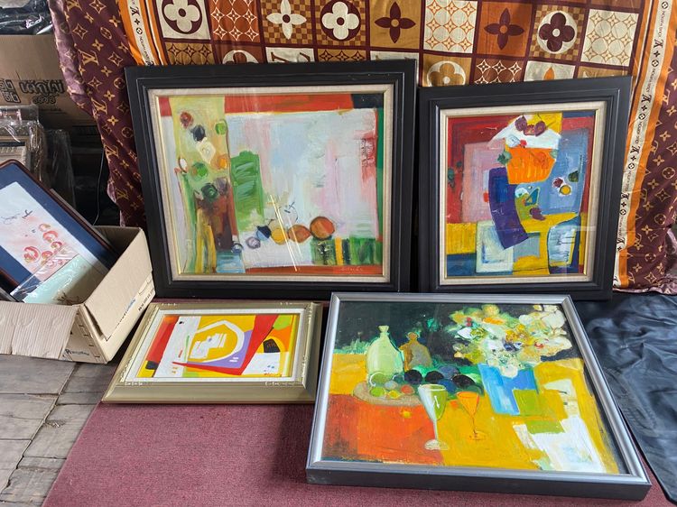 ภาพวาดสีน้ำมันบนผืนผ้าใบ(Oil on Canvas) และรูปภาพศิลปะ แบบเหมาทั้ง 108 รูปภาพ