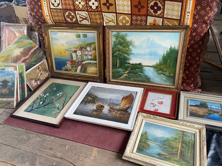 ภาพวาดสีน้ำมันบนผืนผ้าใบ(Oil on Canvas) และรูปภาพศิลปะ แบบเหมาทั้ง 108 รูปภาพ รูปที่ 7