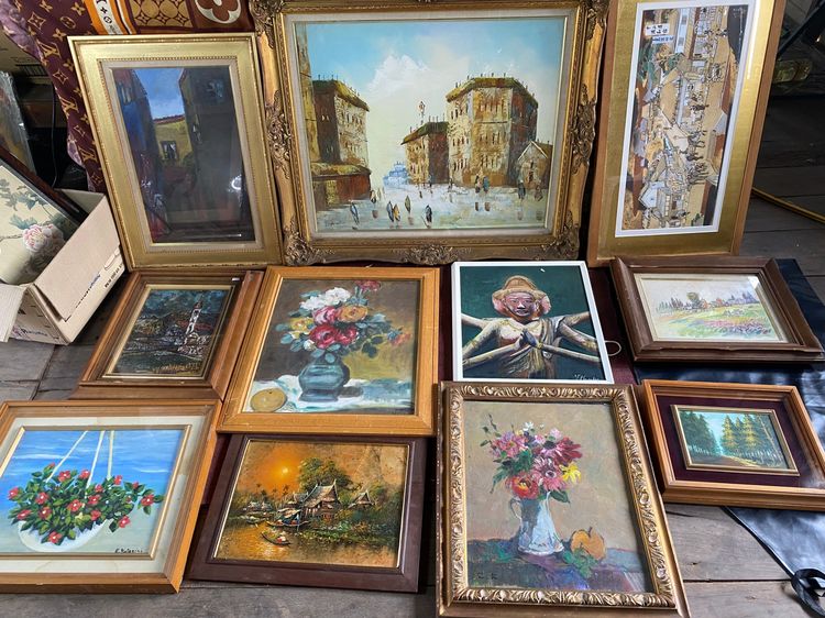 ภาพวาดสีน้ำมันบนผืนผ้าใบ(Oil on Canvas) และรูปภาพศิลปะ แบบเหมาทั้ง 108 รูปภาพ รูปที่ 6