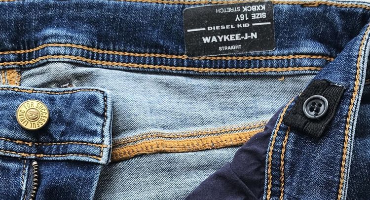 DIESEL WAYKEE-J-N SLIM JEANS PANTS LUXURY DESIGNER  รูปที่ 5