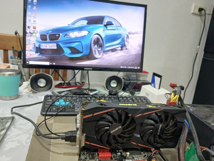 ขาย การ์ดจอ Gigabyte RX580 8G DDR5 256Bits ใช้ไฟเลี้ยง8พิน ใช้งานปกติ   รูปที่ 5